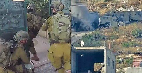 إصابة 6 جنود إسرائيليين في جنين والجيش يقصف أهدافا لأول مرة منذ 21 عاماً