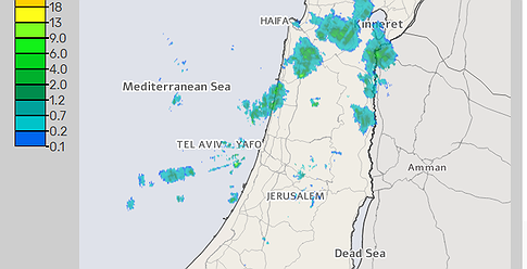 راصد عاجل فلسطين يكشف تطور الحالة الجوية المطرية