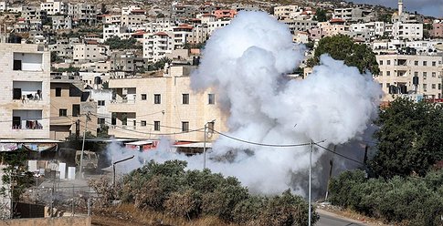 شاهد لحظة تفجير عبوات ناسفة على آليات الجيش الإسرائيلي في جنين