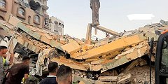 21 شهيداً معظمهم أطفال في فاجعة انهيار "عمارة السعادة" المتصدعة بقصف الاحتلال غرب غزة