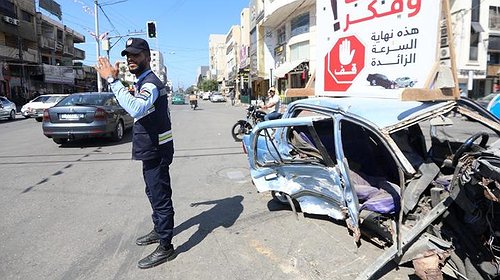 المرور بغزة: 5 إصابات في 15 حادث سير خلال الـ 24 ساعة الماضية