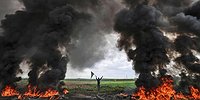 عدد من الإصابات في مواجهات مع الاحتلال على حدود غزة