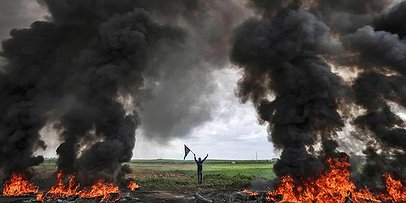 عدد من الإصابات في مواجهات مع الاحتلال على حدود غزة