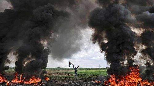 عدد من الإصابات في مواجهات مع الاحتلال على حدود غزة